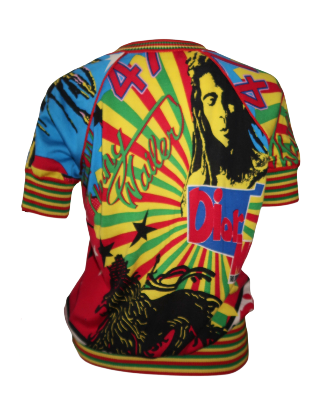 Christian Dior By John Galliano Spring 2004 Rasta Mania Knit Zip Top