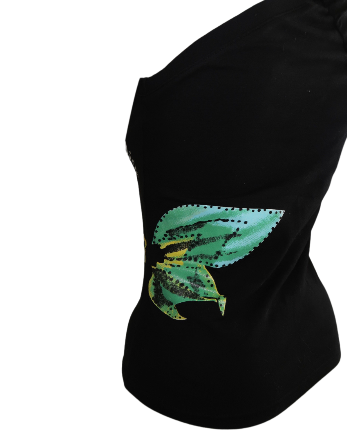 Christian Dior 2002 One Shoulder Black Blouse