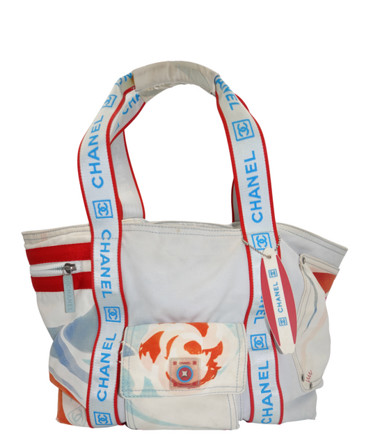 Chanel Sport Line Surf High Summer Camellia Tote Bag
