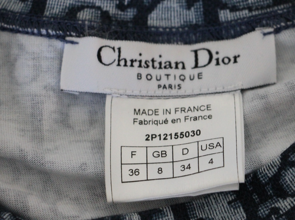 Christian Dior by John Galliano Blue Trotter Monogram Tank Top