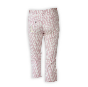 Christian Dior by John Galliano Pink Trotter Monogram Capri Pants