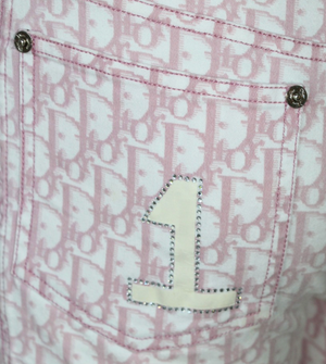 Christian Dior by John Galliano Pink Trotter Monogram Capri Pants