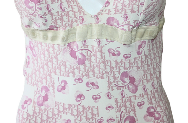 Christian Dior by John Galliano Pink Trotter Monogram One piece Swimsuit