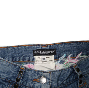Dolce & Gabbana Hawaii Floral Distressed Jeans