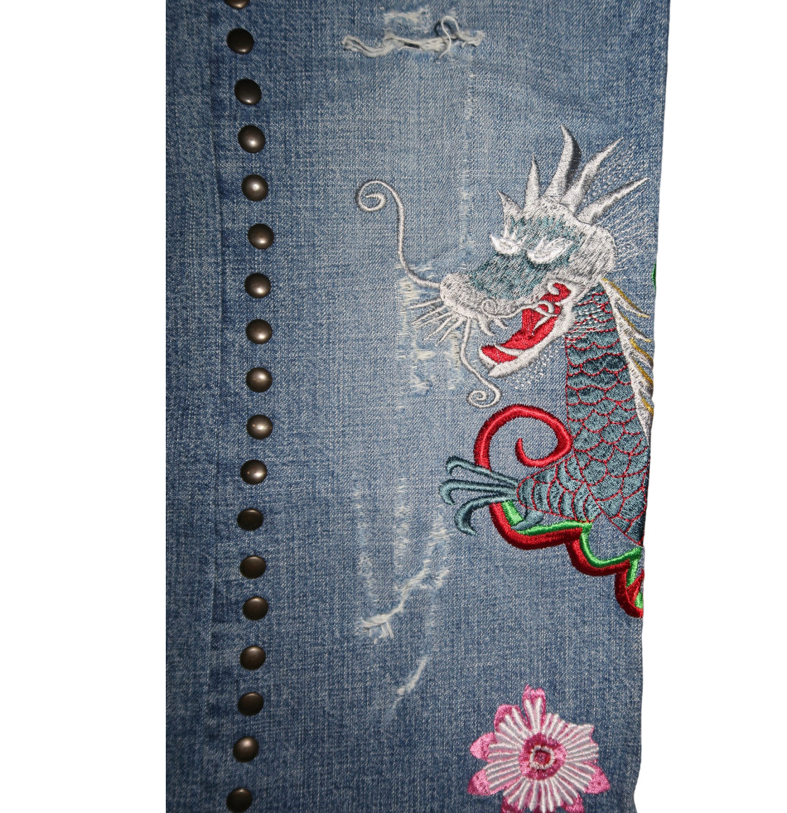 Dolce & Gabbana Hawaii Floral Distressed Jeans