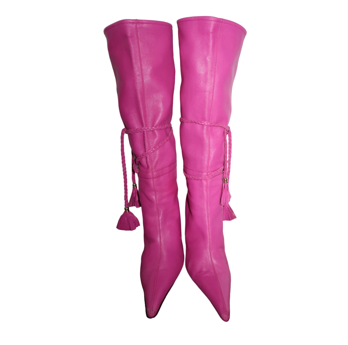 Versace Fuchsia Vintage Under the Knee Boots