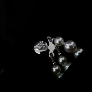 Vivienne Westwood Nana Broken Pearl Silver Tone Chocker Necklace