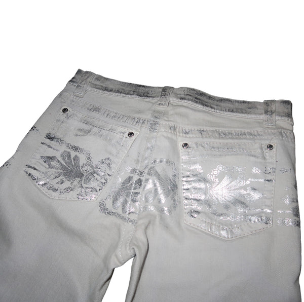 Roberto Cavalli Silver and Grey Pants