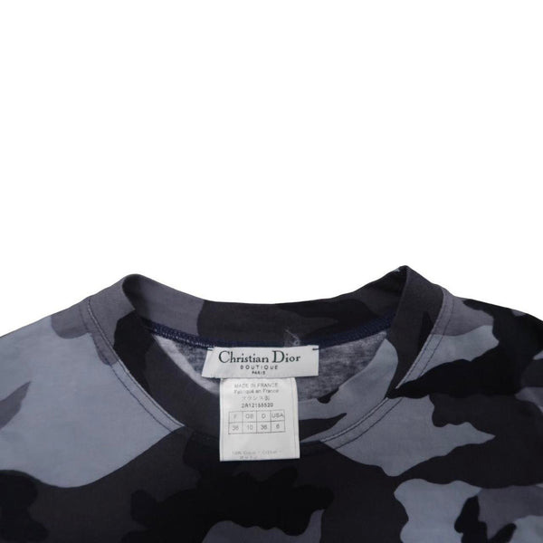 Christian Dior 2000s Purple and Blue Camouflage Top