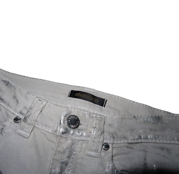Roberto Cavalli Silver and Grey Pants