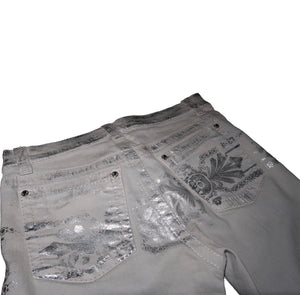 Roberto Cavalli Silver and Grey Pants
