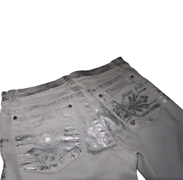 Roberto Cavalli Silver and Grey Pants