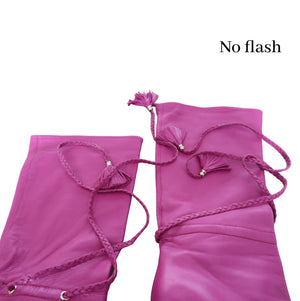 Versace Fuchsia Vintage Under the Knee Boots