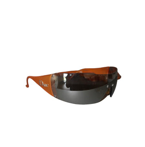 Christian Dior tangerine wrap with optional brim & strap sunglasses