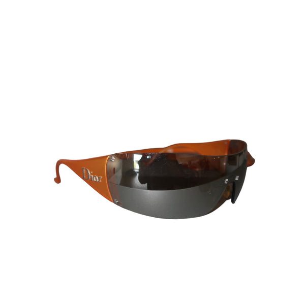 Christian Dior tangerine wrap with optional brim & strap sunglasses