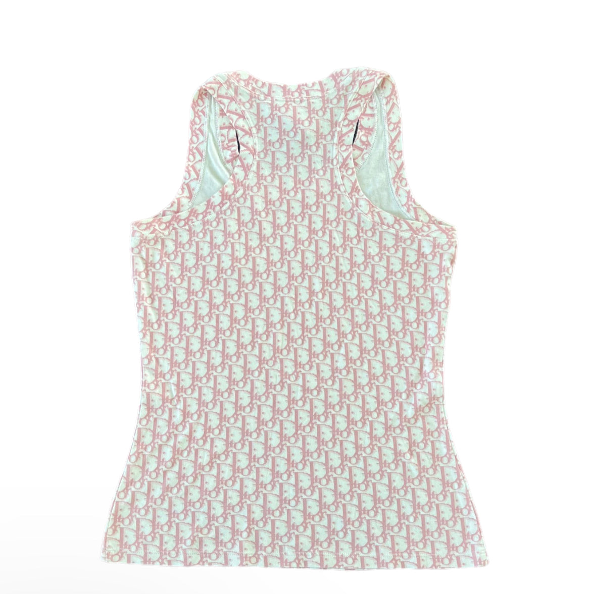 Christian Dior by John Galliano Diorissimo Pink Monogram Tank Top.