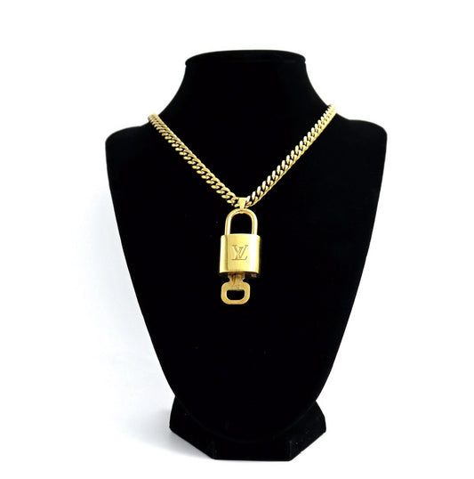 Louis Vuitton Lock & Key Chain Necklace