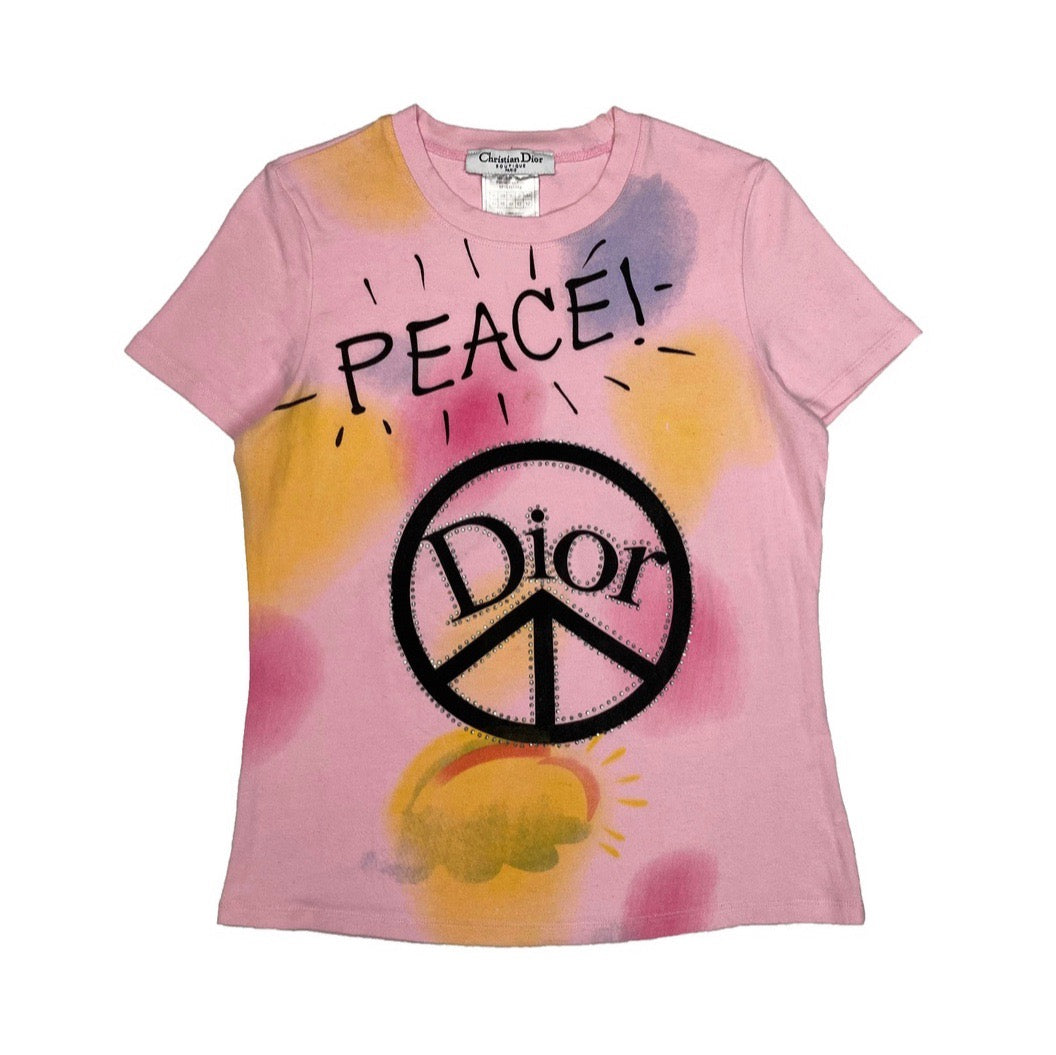 Christian Dior Boutique Vintage PEACE T-Shirt